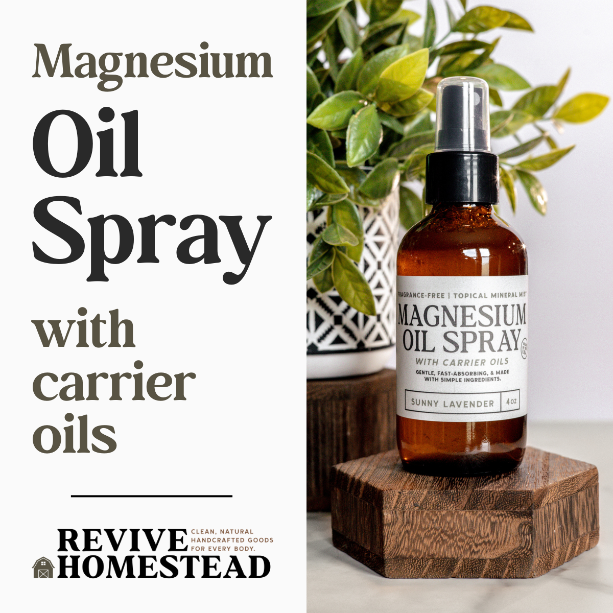 Magnesium Oil Spray with Carrier + Essential Oils
