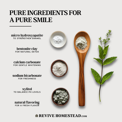 Remineralizing Tooth Powder with Hydroxyapatite + Xylitol