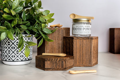 Mini Bamboo Scoop – Reusable Measuring Spoon for Tooth Powder & Mouthwash Crystals