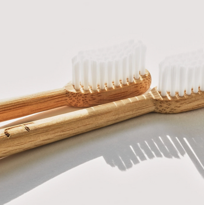 Grey Bamboo Toothbrush with Medium Castor Oil Bristles